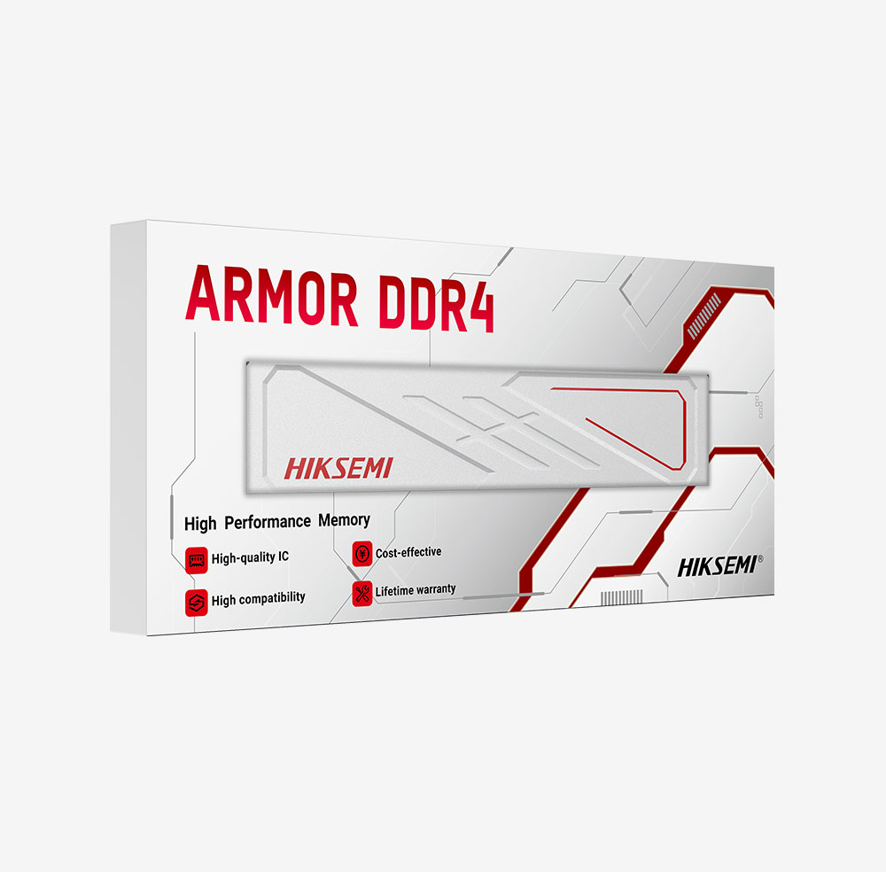 MEMORIA HIKSEMI HSC408U32E2 8G ARMOR WHITE 8GB 3200MHZ, DDR4, DIMM