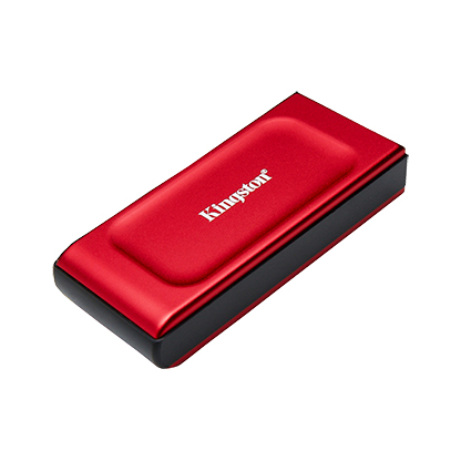 Disco sólido externo Kingston SXS1000R/2000G, USB 3.2 Gen 2, Cable y adaptador USB-C a USB-A, Rojo